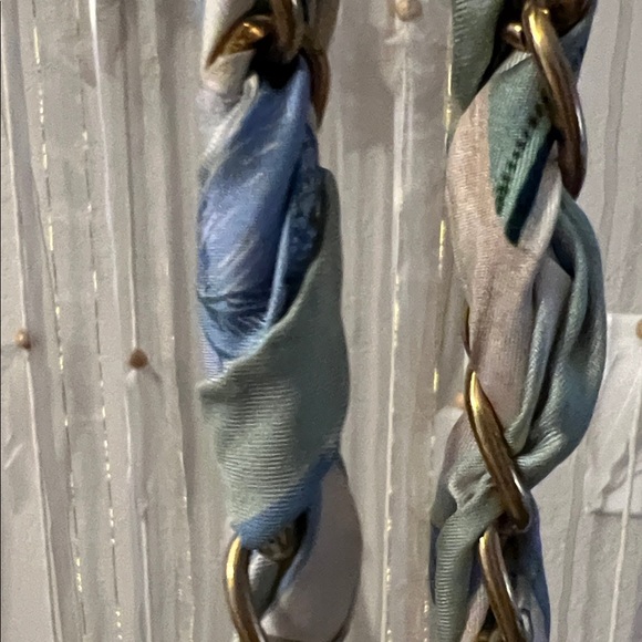 AUTHENTIC Zimmermann Floral Scarf with Gold Chain Accent - Picture 8 of 12